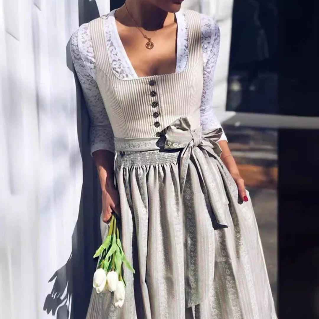 Festliches Damen Dirndl Kleid für Oktoberfest & Trachten