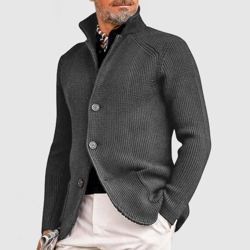 Matteo – Strickjacke mit Stehkragen Herren