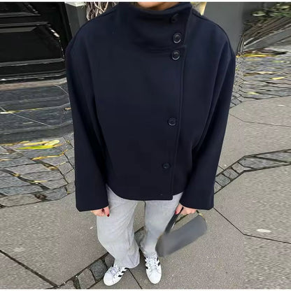 Clara – Elegante Damen Kurzjacke mit weitem Kragen