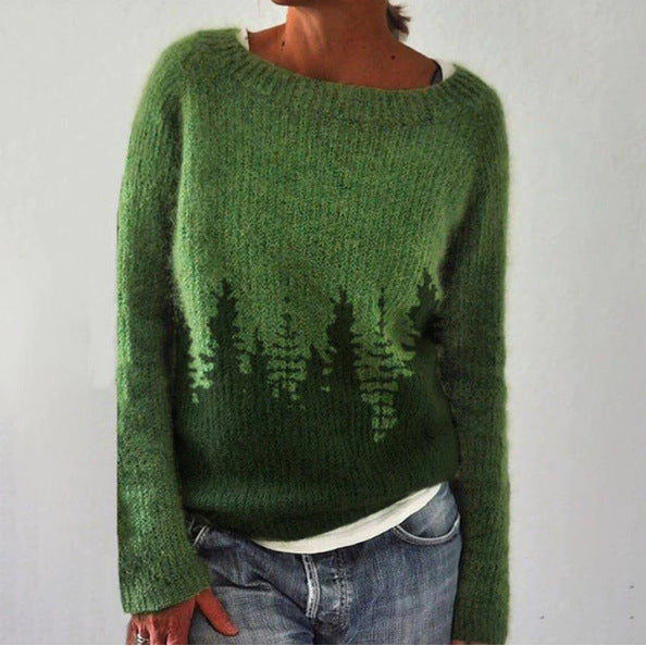 Lara - Damen Strickpullover mit Rundhalsausschnitt