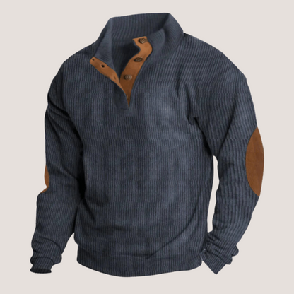 Markus – Strickpullover mit Knopfleiste Herren