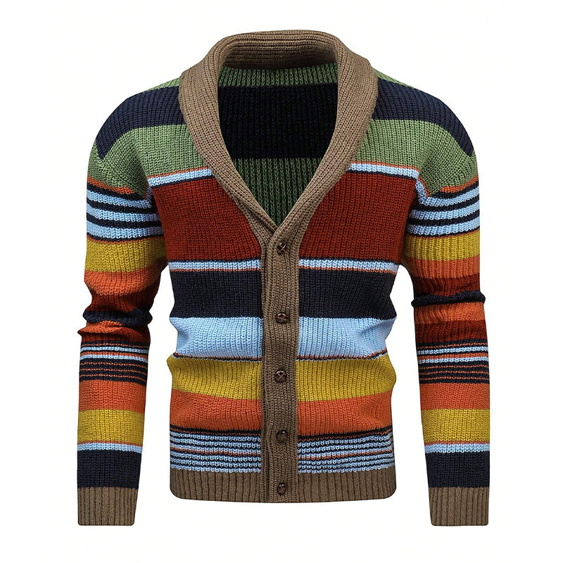 Marlon – Gestreifte Strickjacke Herren