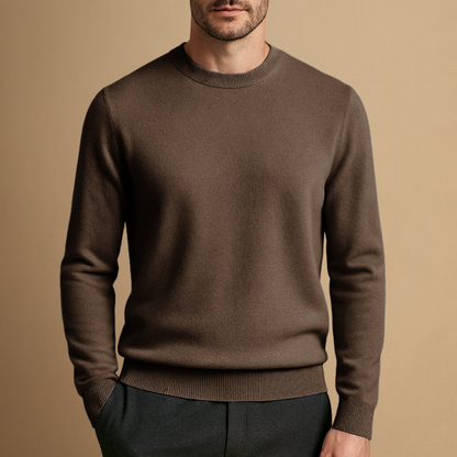 Finn – Klassischer Herren Feinstrickpullover mit Rundhalsausschnitt