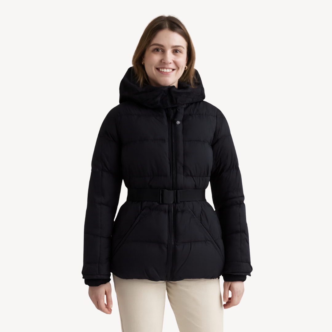 Sophie – Elegante Damen Steppjacke mit Taillengürtel