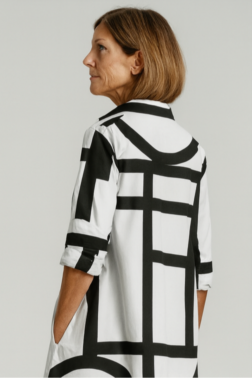 Eva – Bedrucktes Hemdblusenkleid Damen
