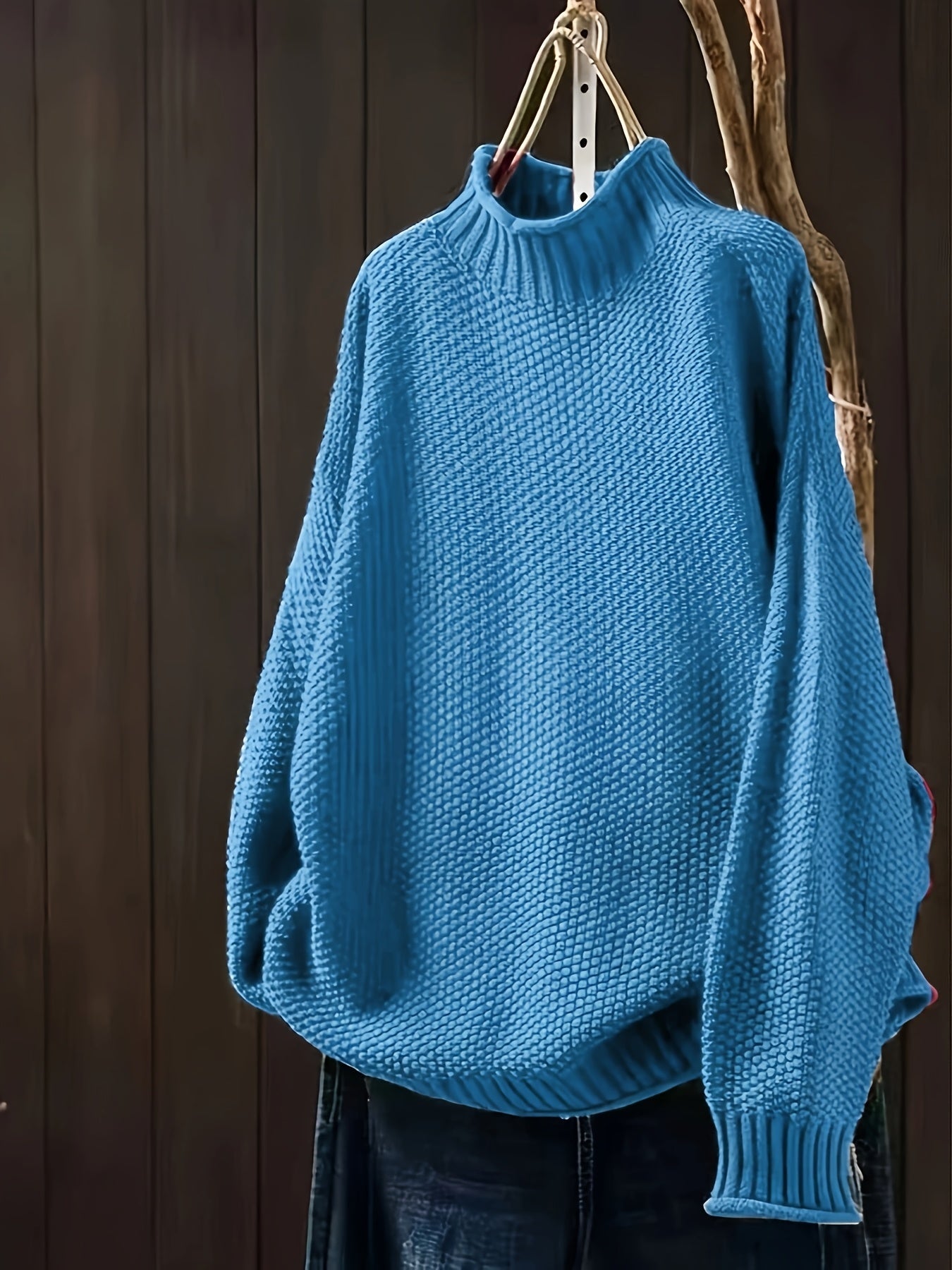 Amara - Damen Strickpullover mit Stehkragen und lockerem Schnitt