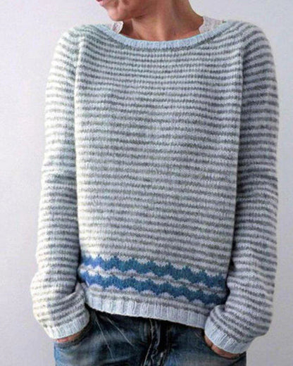 Lara - Damen Strickpullover mit Rundhalsausschnitt