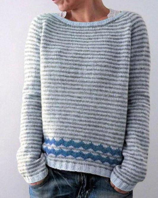 Lara - Damen Strickpullover mit Rundhalsausschnitt