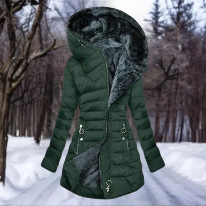 Clara – Damen Winterjacke mit Fleecefutter und Kapuze