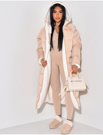 Elena – Langer Gefütterter Wintermantel mit Fleece-Innenfutter für Damen