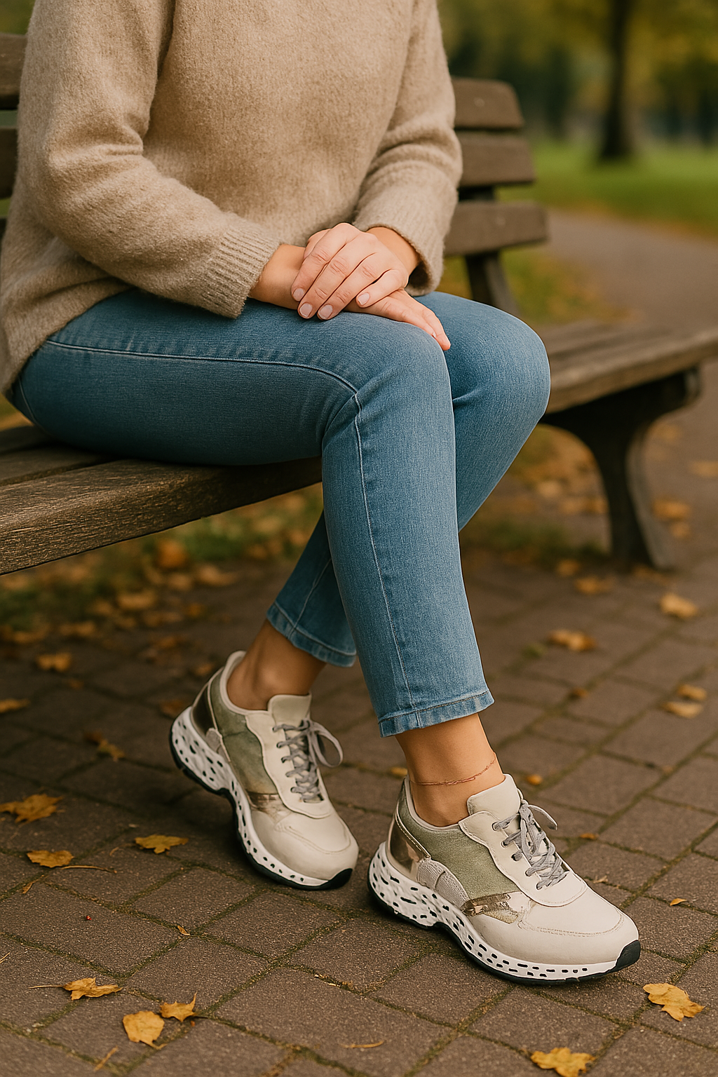 Lina – Trendige Plateau Damen Sneaker