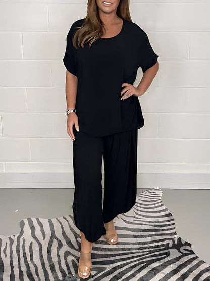 Alina - Damen Zweiteiler Set Oberteil und Hose Sommermode