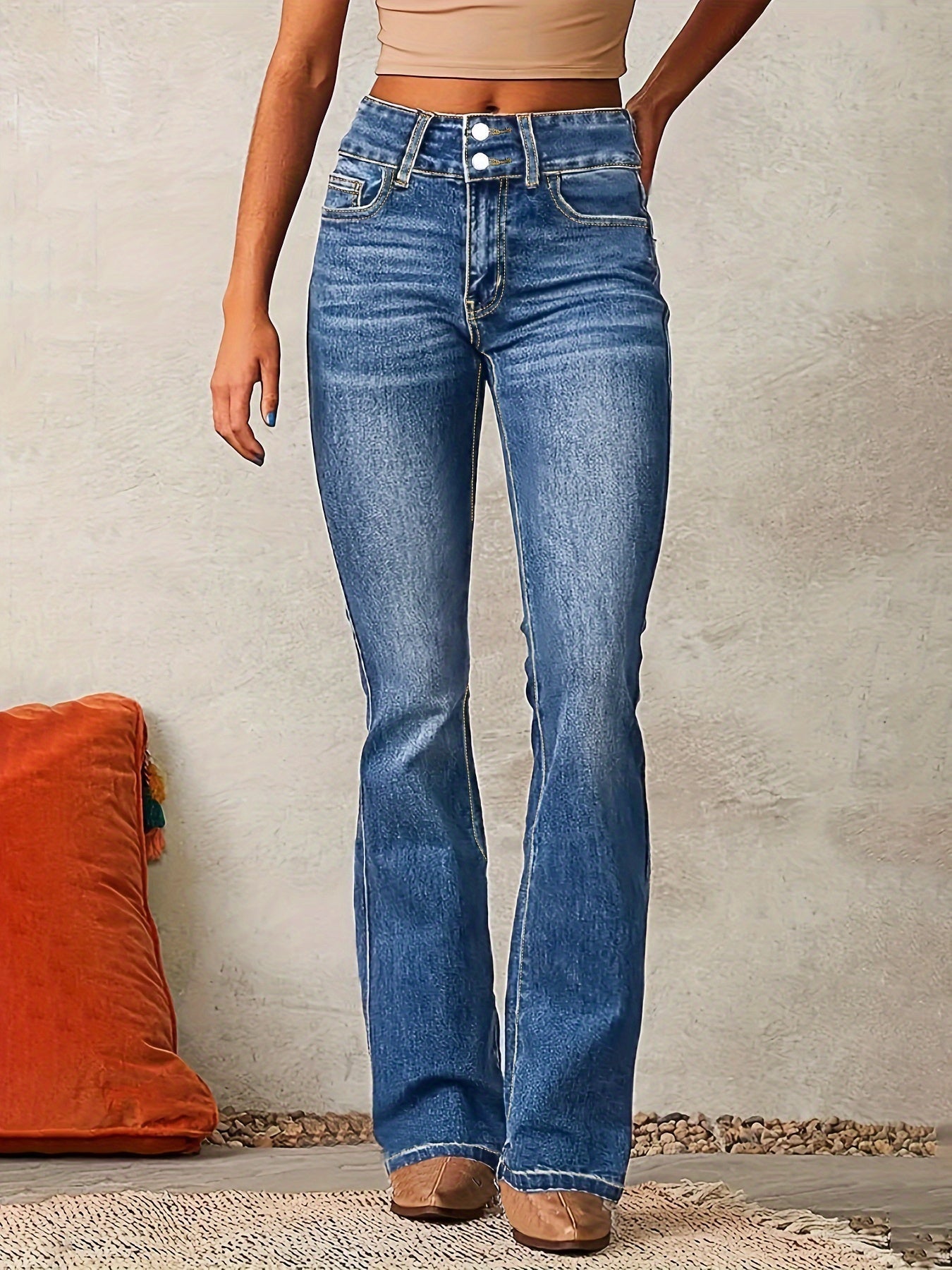 Laura – High-Waist Bootcut Jeans für Damen