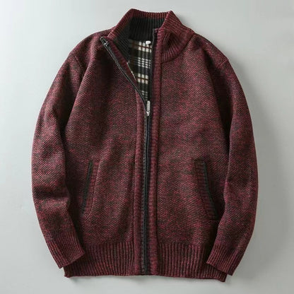 Lars – Strickjacke mit kariertem Innenfutter für Herren