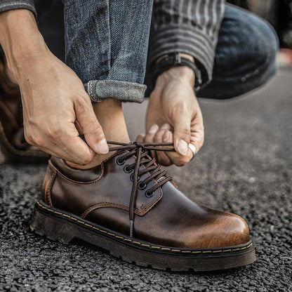 Leon - Herren Schnürschuhe aus Leder mit robuster Sohle