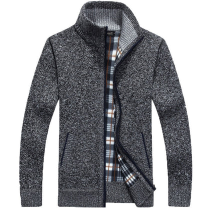 Tobias – Gefütterte Strickjacke Herren Winterjacke