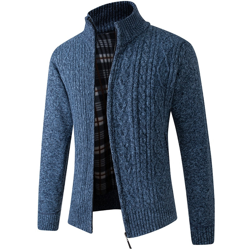 Lars – Strickjacke mit kariertem Innenfutter für Herren