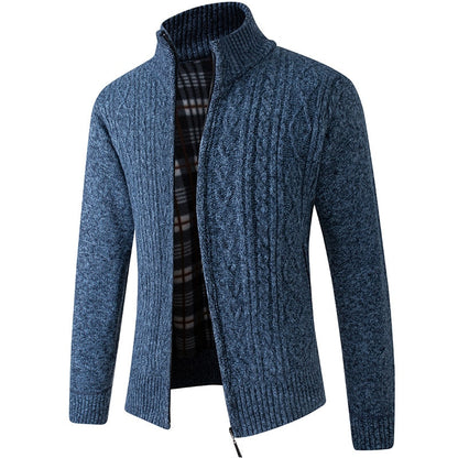 Lars – Strickjacke mit kariertem Innenfutter für Herren