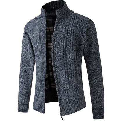 Lars – Strickjacke mit kariertem Innenfutter für Herren