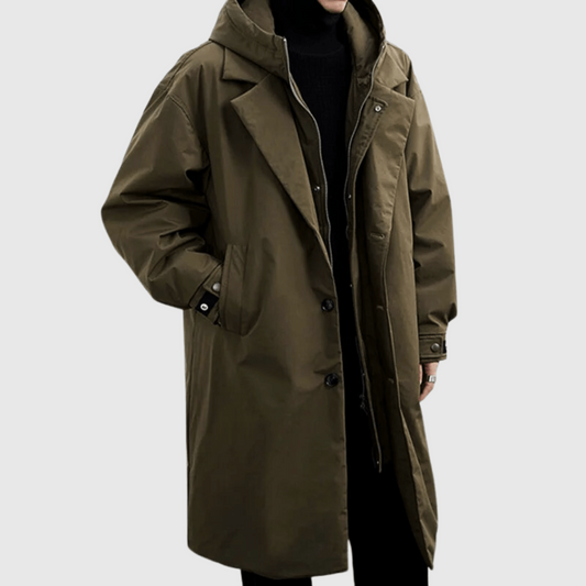 Lennard – Oversized Herren Mantel mit Kapuze