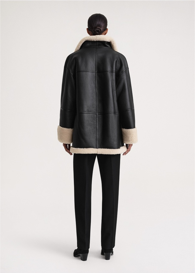 Selena - Damen Lammfelljacke mit Oversize-Schnitt