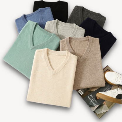 Jonas – Klassischer Herren Pullover mit Hemdkragen-Einsatz