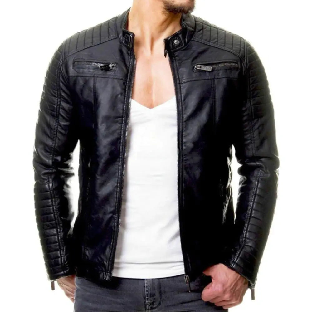 Luca – Klassische Biker-Lederjacke für Herren