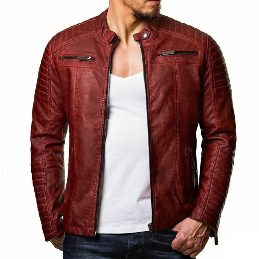 Luca – Klassische Biker-Lederjacke für Herren