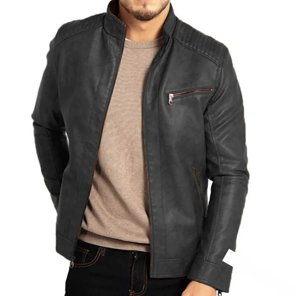 Luca – Klassische Biker-Lederjacke für Herren