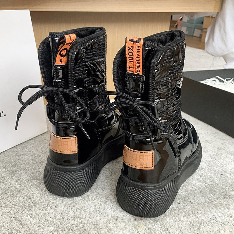 Mira – Gefütterte High-Top Winterstiefel Damen