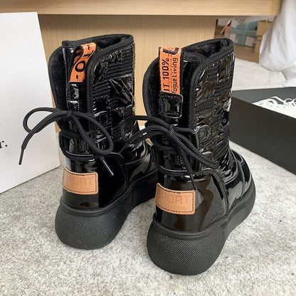 Mira – Gefütterte High-Top Winterstiefel Damen