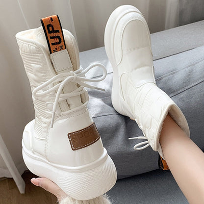 Mira – Gefütterte High-Top Winterstiefel Damen