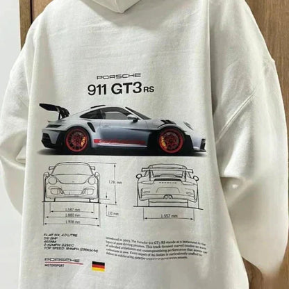 Max – Grafik Hoodie mit Sportwagen-Print Herren