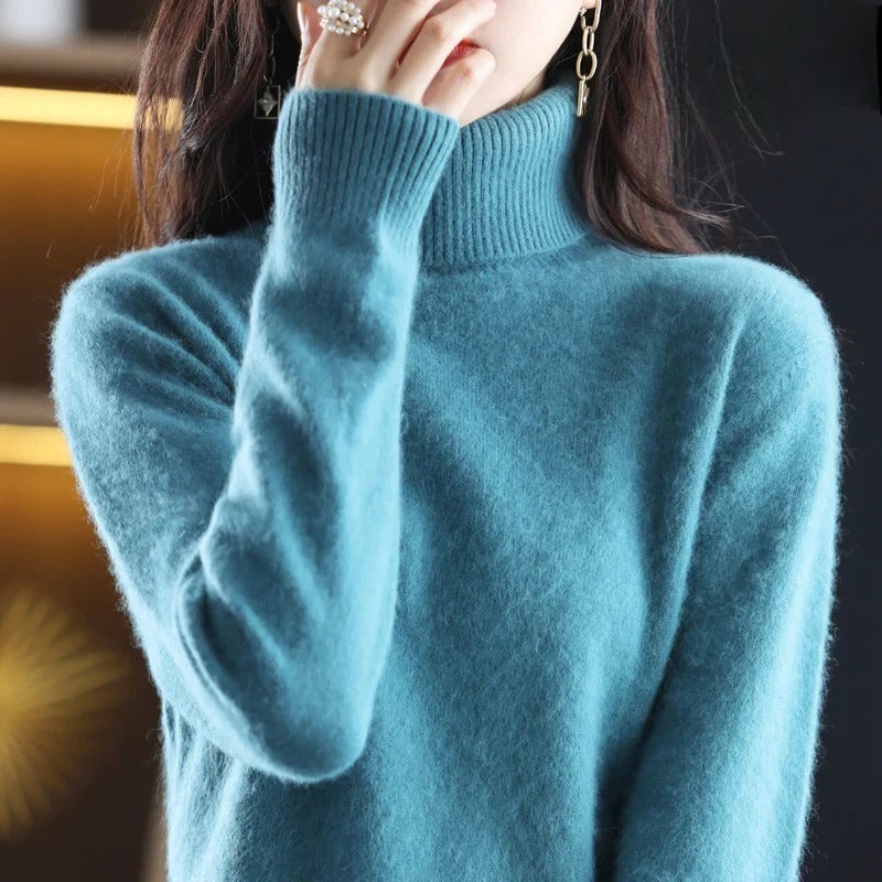 Amélie - Damen Rollkragenpullover aus Flauschstrick