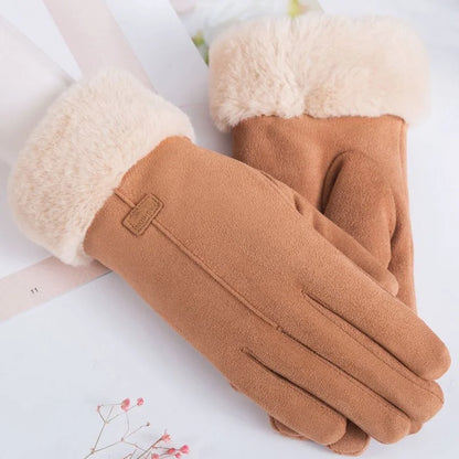 Clara – Weiche Winterhandschuhe mit Kunstfellfutter für Damen