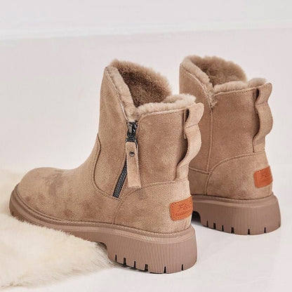 Elena - Damen Winterboots mit Fellfutter und Reißverschluss
