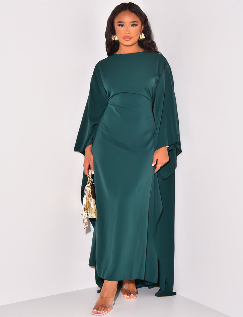 Amira – Elegantes Maxikleid mit Umhangärmel für Damen