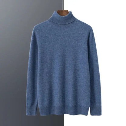 "Herren Kaschmir-Rollkragenpullover, weich, elegant, zeitlos, ideal für kalte Tage, luxuriöse Qualität und Komfort"