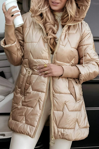 Sabrina - Damen Winter Steppjacke mit Kapuze
