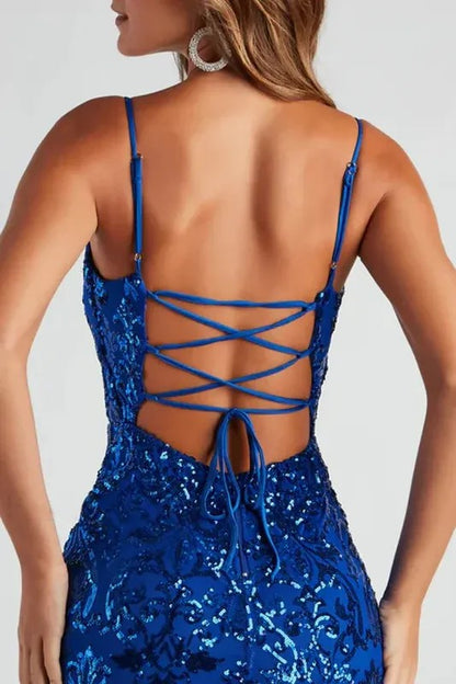 Elena – Glitzerndes Samt Damen Partykleid mit Pailletten