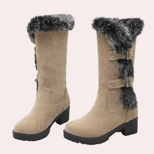 Amelia - Damen Winterstiefel mit Kunstfell und Profilsohle