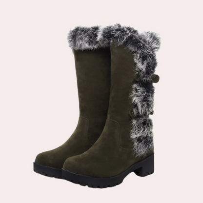 Amelia - Damen Winterstiefel mit Kunstfell und Profilsohle