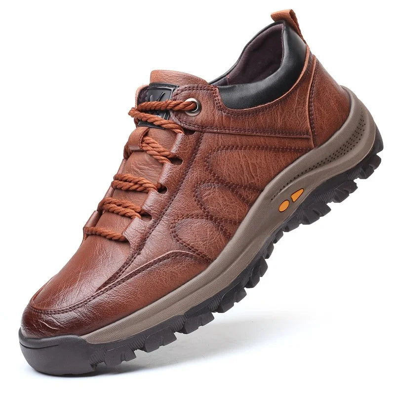 Daniel – Outdoor Herren Ledersneaker mit Profilsohle