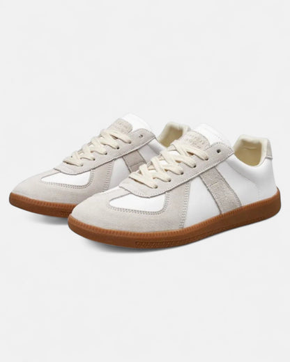 Leandro – Klassische Retro - Schuhe mit dicker Sohle -  Weiß - Sneakers - Temala