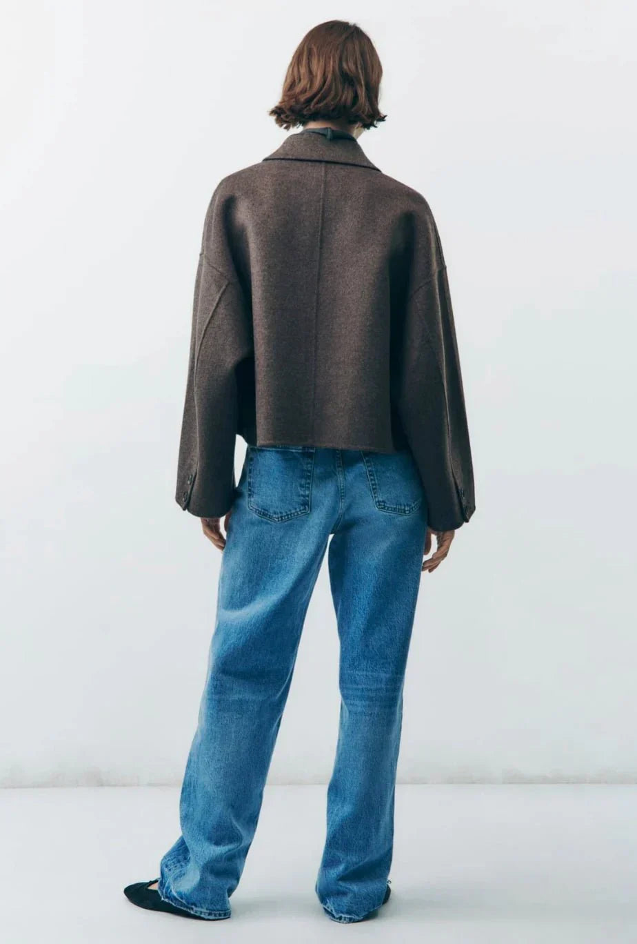 Lena - Damen Kurzjacke mit Kragen und Knöpfen