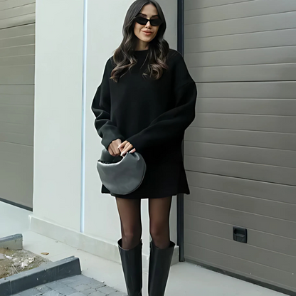 Isabelle - Damen Strickpullover mit Rock Set